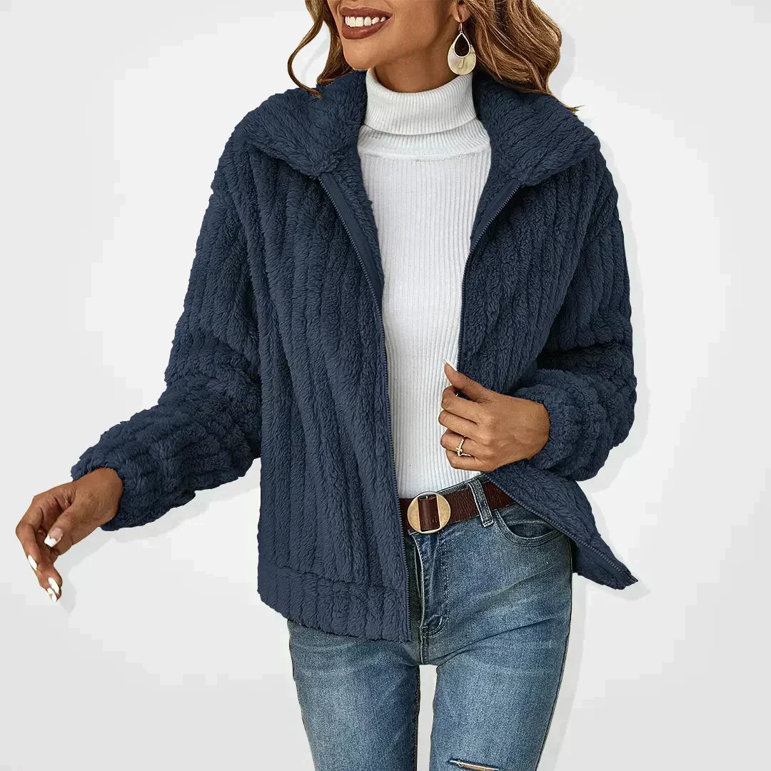 Rhonda - Uformell plysj cardigan