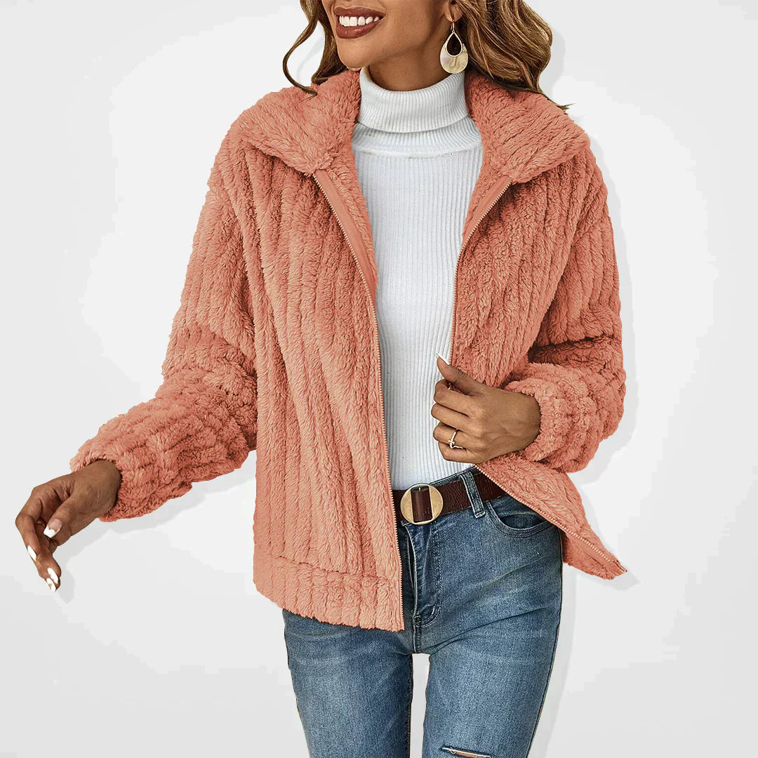 Rhonda - Uformell plysj cardigan